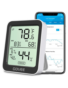 Higrómetro Termómetro Govee H5075 Bluetooth 3" Negro