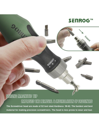 Destornillador de 24 en 1 SENROG con bits intercambiables