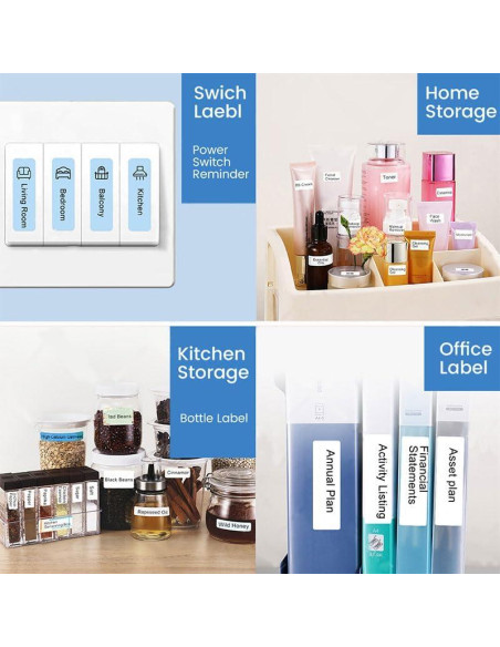 Papel de Etiqueta Blanco Haihaixiong 3 Rollos 12x40mm