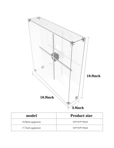 Cubierta de Ventilador Holográfico 3D MAGIXUN 58 cm Transparente