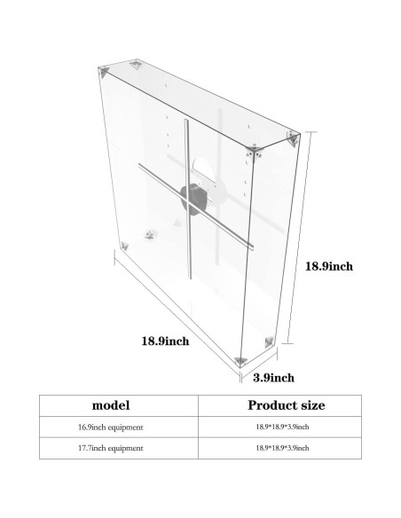 Cubierta de Ventilador Holográfico 3D MAGIXUN 58 cm Transparente