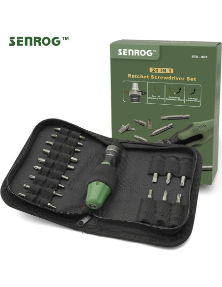 Destornillador de 24 en 1 SENROG con bits intercambiables