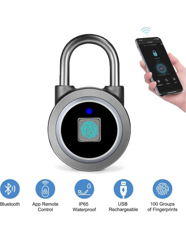 Candado Biométrico MEGAFEIS Bluetooth Gris 181g