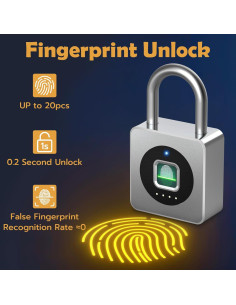 Candado Biométrico Pothunder YL-P6BF Plata con APP 2