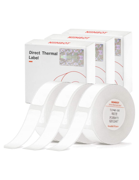 Cinta de Etiqueta Niimbot D11/D110/D101 3 Rollos 12x40mm
