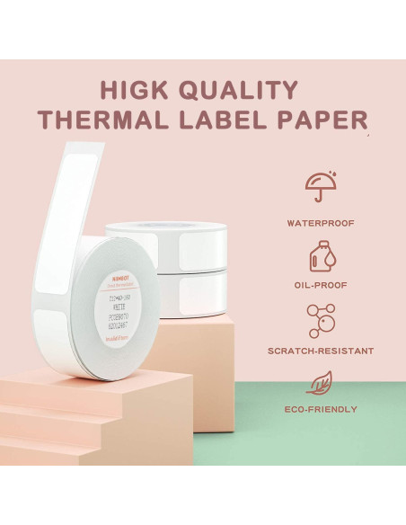 Cinta de Etiqueta Niimbot D11/D110/D101 3 Rollos 12x40mm