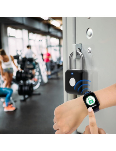 Candado biométrico eLinkSmart para casillero negro