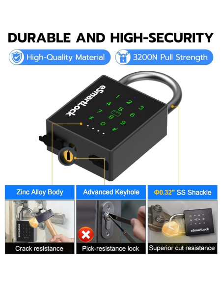 Candado Inteligente eLinkSmart P12BC Alta Resistencia IP67