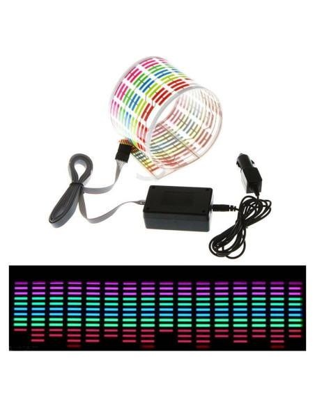 Luz LED Ecualizador Musical ESUPPORT 45x11cm Multicolor
