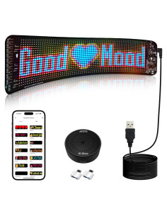 Cartel LED Programable ATOTOEXCEL 34.8x10.2cm Control Voz