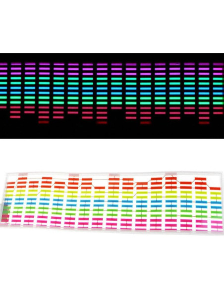 Luz LED Ecualizador Musical ESUPPORT 45x11cm Multicolor