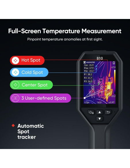 Cámara Térmica HIKMICRO B10 IR 256x192 2MP Pantalla 3.2"