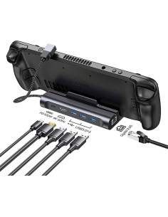 Dock 6 en 1 para Steam Deck Yunzuo HDMI 4K 100W USB-C 2