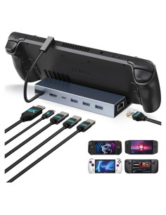 Dock Estación Acoplamiento 6-en-1 VIENON para Steam Deck