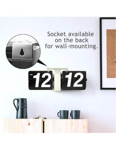 Reloj de Mesa Retro Betus - Pantalla Mecánica-Digital 36 cm