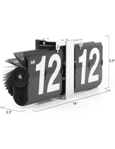 Reloj de Mesa Retro Betus - Pantalla Mecánica-Digital 36 cm