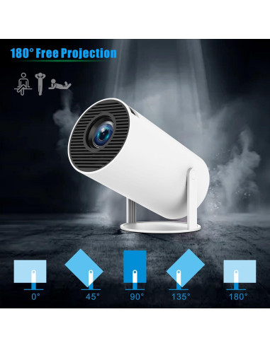 Proyector Inteligente Glowki HY300 PRO - 1280x720P, WiFi6
