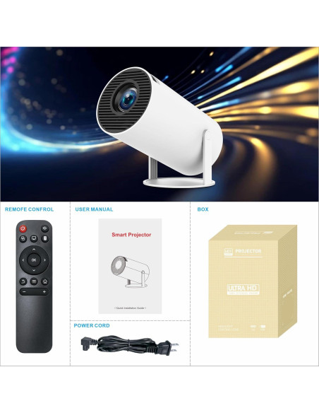Proyector Inteligente Glowki HY300 PRO - 1280x720P, WiFi6