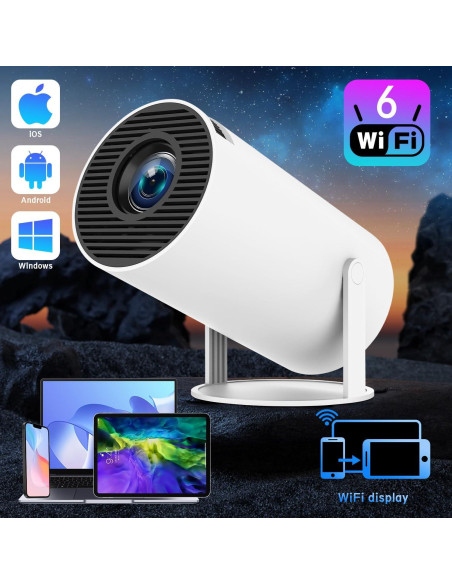 Mini proyector portátil Chicdaze HY300 PRO 1080P WiFi Bluetooth