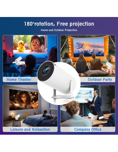 Mini proyector portátil Chicdaze HY300 PRO 1080P WiFi Bluetooth