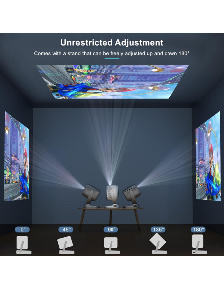 Proyector portátil COOLKANGAROO 1080P WiFi Bluetooth 4K