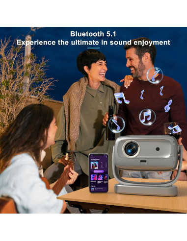 Proyector portátil COOLKANGAROO 1080P WiFi Bluetooth 4K