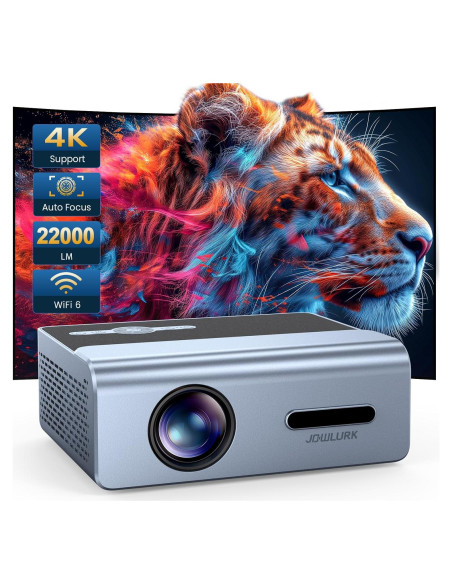 Proyector JOWLURK 4K Wifi Bluetooth 22000 Lúmenes 1080p