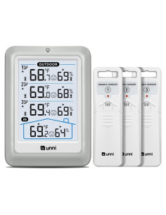 Termómetro Inalámbrico U UNNI con 3 Sensores y Pantalla 4.5"