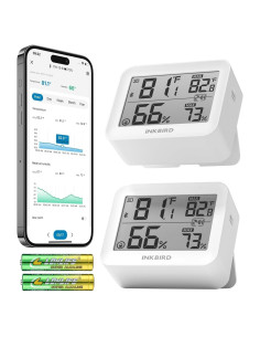 Paquete de 2 Monitores de Temperatura y Humedad Inkbird