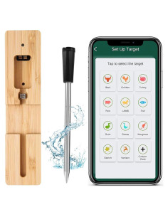 Termómetro de Carne Inalámbrico Bluetooth Esptia 30m