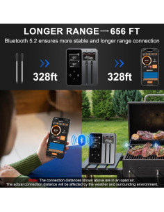 Termómetro de Carne Inalámbrico Bluetooth Finemold FM2205 2