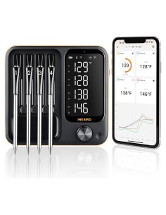 Termómetro de carne WiFi 4 sondas INKBIRD INT-14-BW