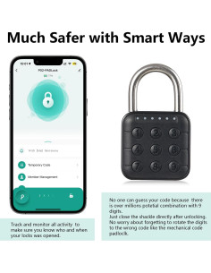 Candado Combinado Inteligente Relihom RMP02-1 Bluetooth IP67 2