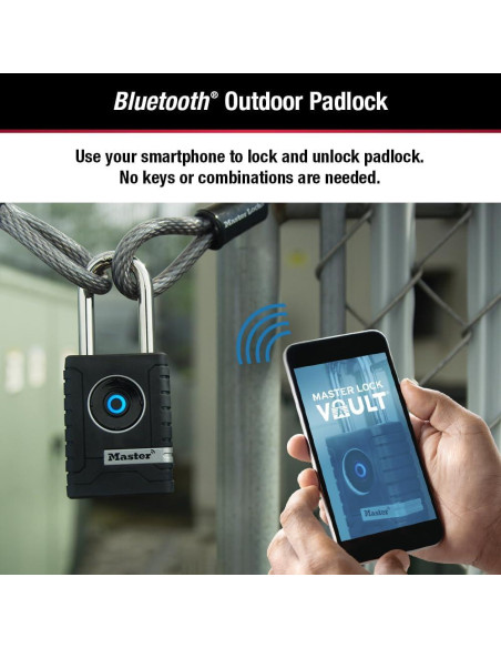 Candado Inteligente Bluetooth Master Lock 4401LHEC Negro Candado Inteligente Bluetooth Master Lock 4401LHEC Negro