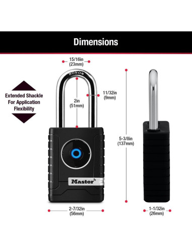 Candado Inteligente Bluetooth Master Lock 4401LHEC Negro