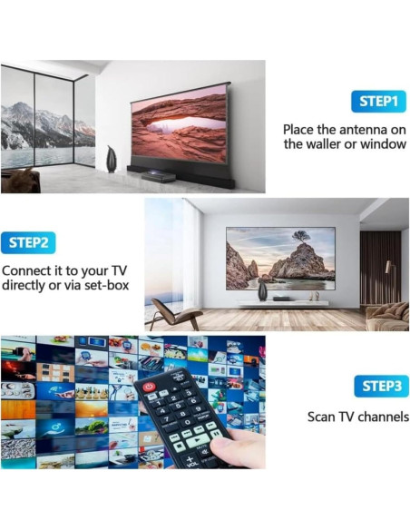 Antena de TV Digital AUTERCO M24-4 Amplificador 1600 km