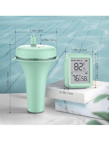 Termómetro Digital Inalámbrico Firelex para Piscinas 11.68x8.89cm
