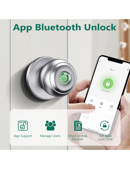 Cerradura Biométrica GeekTale K11 con Huella Dactilar y App