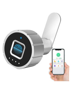 Cerradura Biométrica Pothunder YL-F2 20mm Bluetooth Plateada