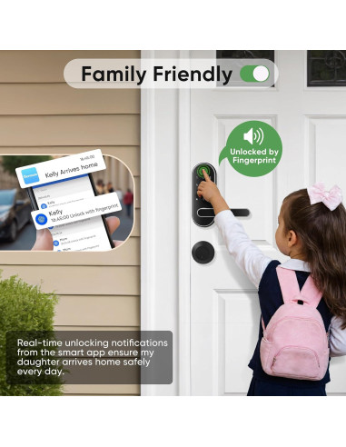 Cerradura Digital Inteligente Dermum S1 Biométrica Plata