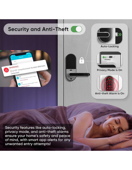 Cerradura Digital Inteligente Dermum S1 Biométrica Plata