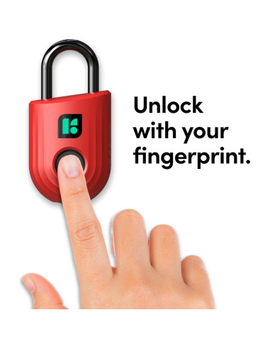 Candado Biométrico Igloohome Lite Rojo Resistente al Agua