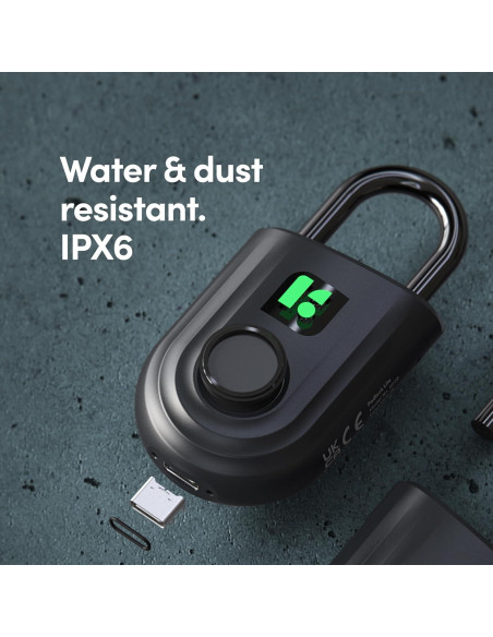 Candado Biométrico Igloohome Lite Rojo Resistente al Agua