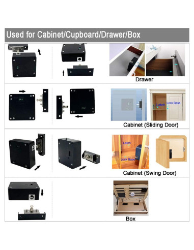 Cerradura RFID Electrónica WOOCH para Armarios de Madera