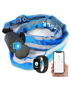 Candado de cadena inteligente Eseesmart 1m biométrico azul