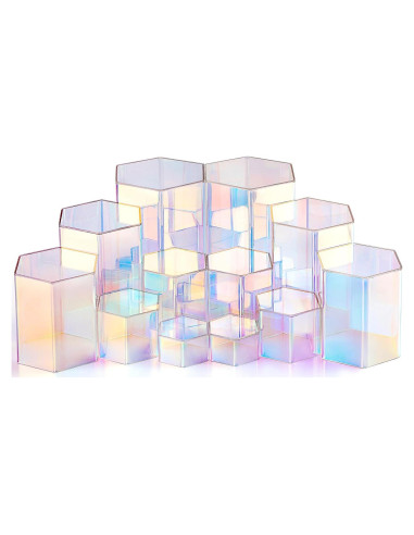 Soportes de Exhibición Acrílicos Jetec 12 Pcs Hexagonales