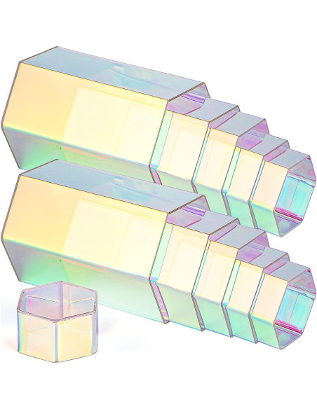 Soportes de Exhibición Acrílicos Jetec 12 Pcs Hexagonales