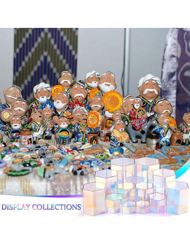 Soportes de Exhibición Acrílicos Jetec 12 Pcs Hexagonales