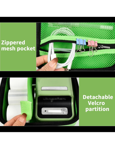 Funda ALKOO Verde para Impresora de Etiquetas NIIMBOT B21/B1