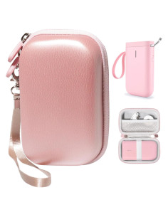 Funda Alltravel para Impresora Etiquetas NIIMBOT D11 Oro Rosa